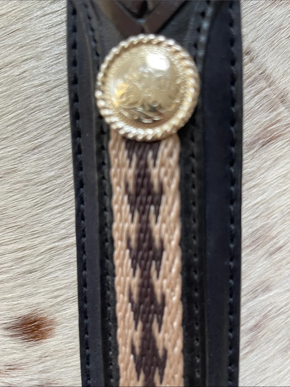 Tony Lama “The Duke” Center Applique Western Belt. Style 7233L size 38